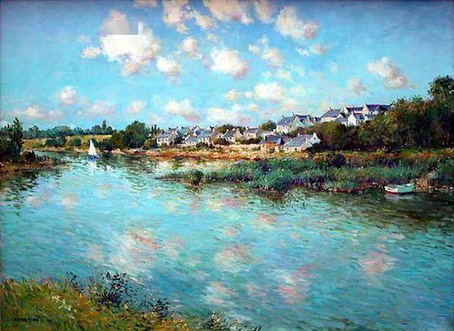 法國畫家筆下的風景油畫,真明媚