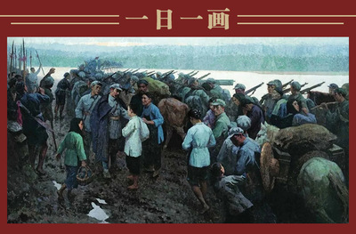 《送別》 一幅情感深沉的油畫作品