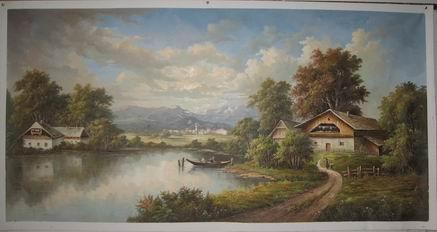 晨奇油畫公司 捕捉自然之美的油畫風景高清圖片